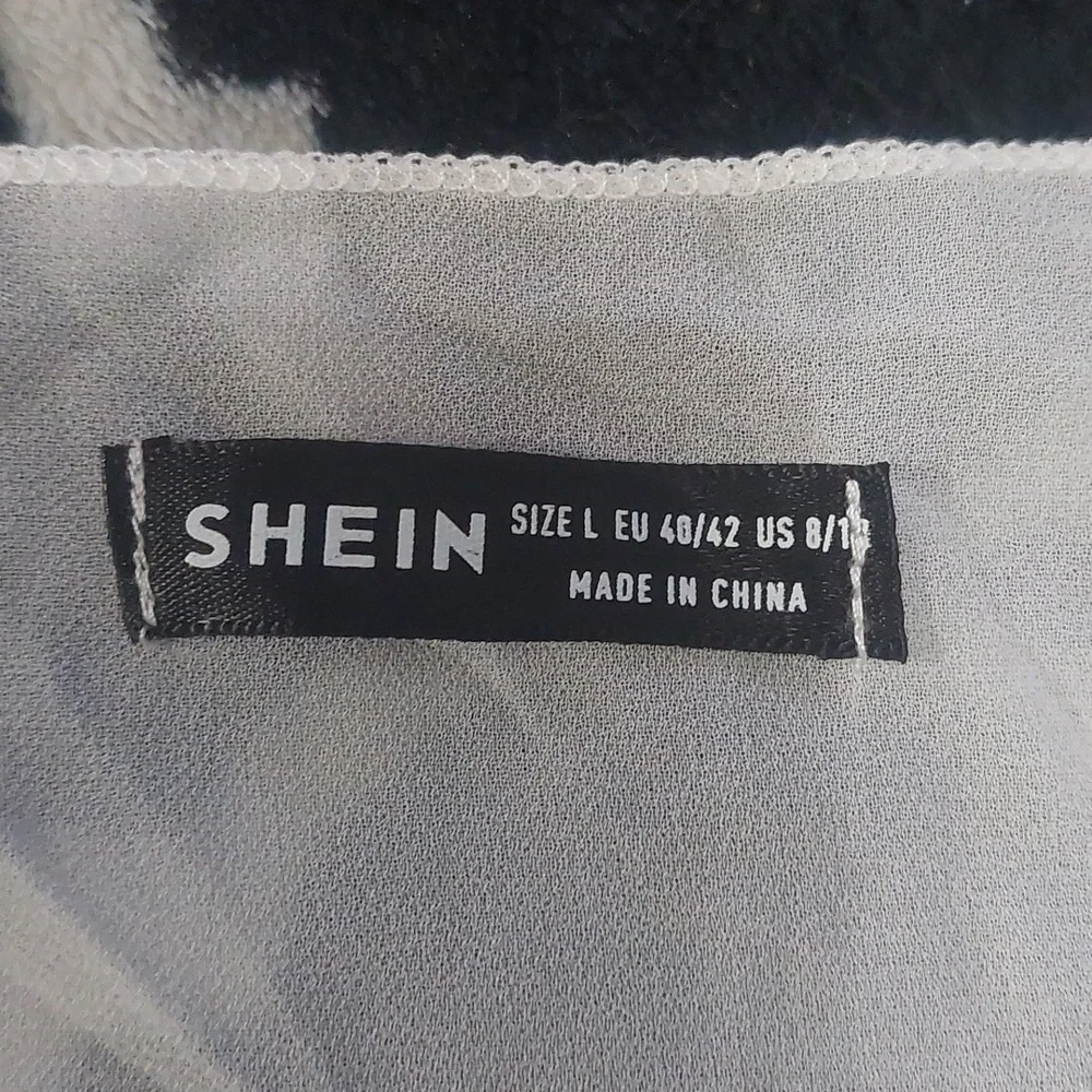 nwot shein Sheer White Open Cardigan Large‎